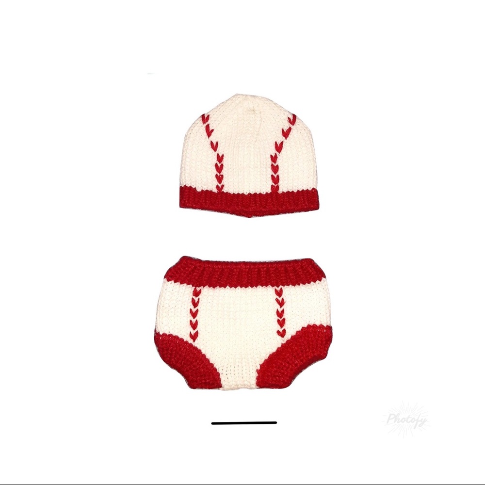 Newborn photo props baseball